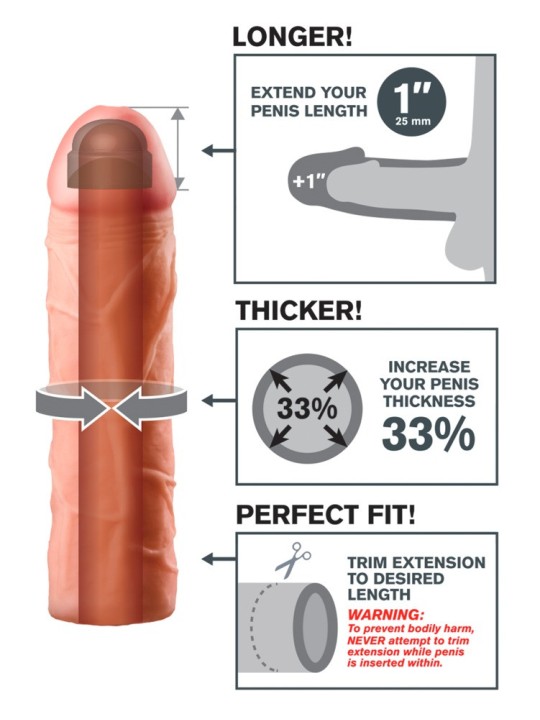 GUAINA FALLICA FANTASY XTENSIONS "PERFECT 1"